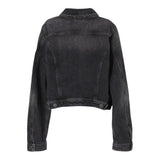 Diesel Giubbino In Denim Tinta Unita con Logo per Bambina J01847 NERO DIESEL 