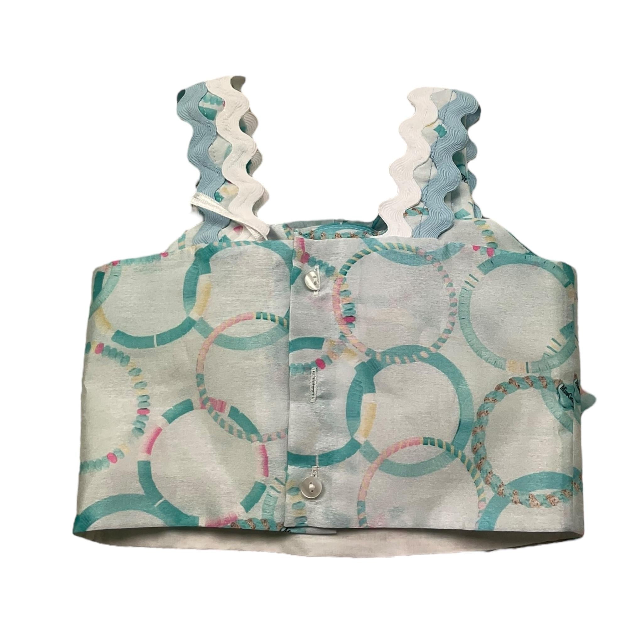 Miss Grant Top Giromanica Tinta Unita Stampa Fantasia per Neonata MG1316 VERDE ACQUA MISS GRANT 