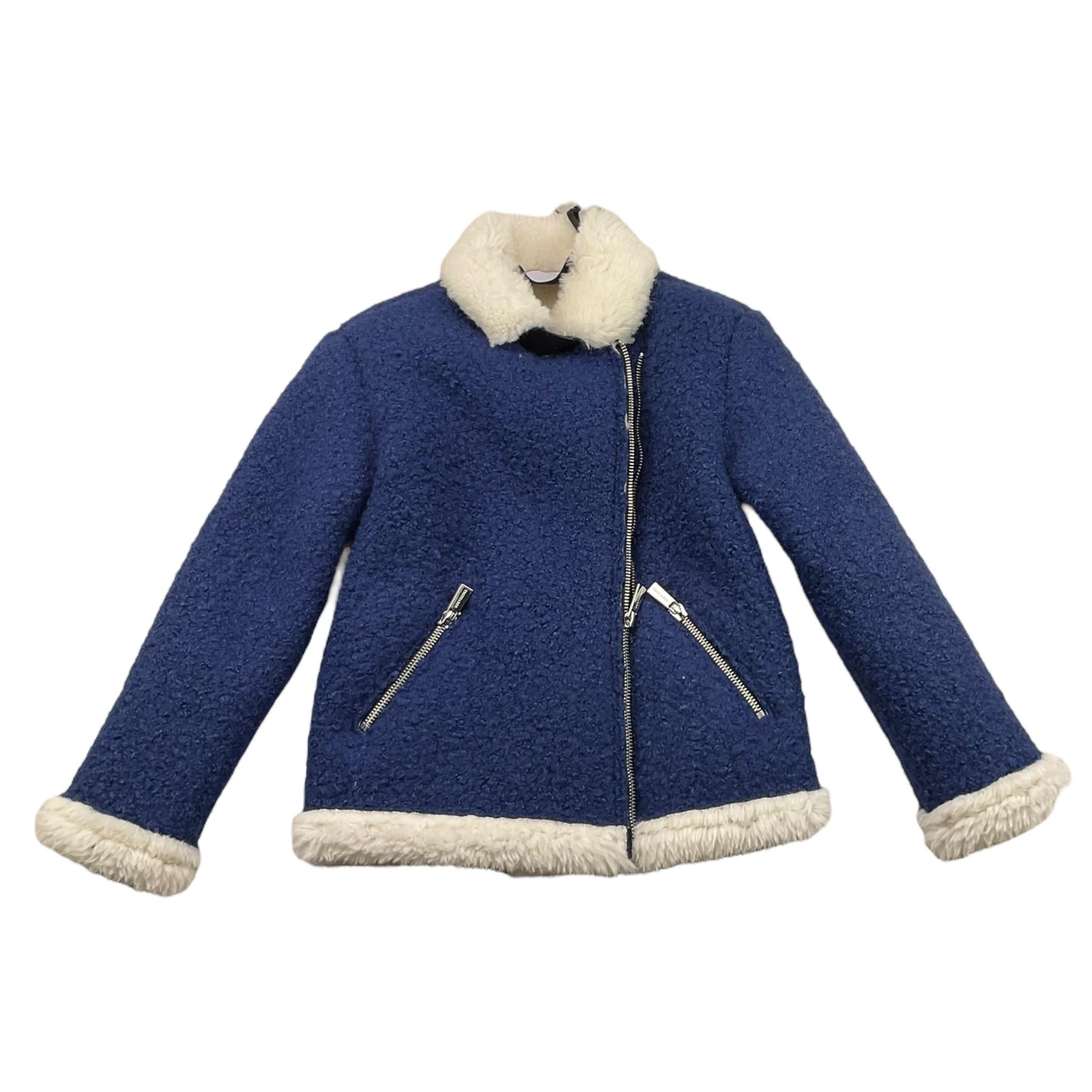 TRUSSARDI montone tinta unita con pelliccia Blu per Bambina TGA25032GB BLU TRUSSARDI 