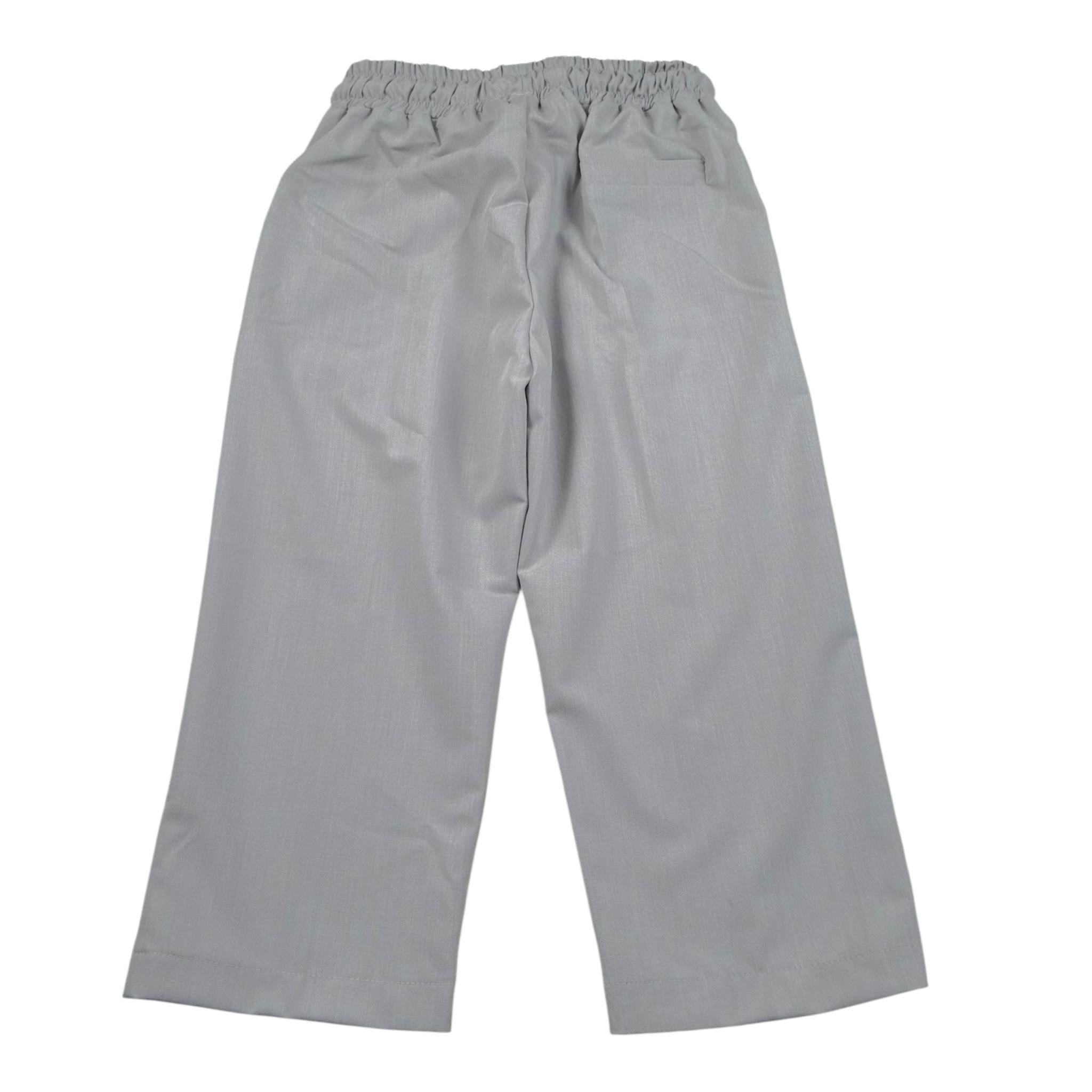 Duepuntozero Pantalone Tinta Unita con Elastico In Vita per Bambino PTBR1 GRIGIO DUEPUNTOZERO 
