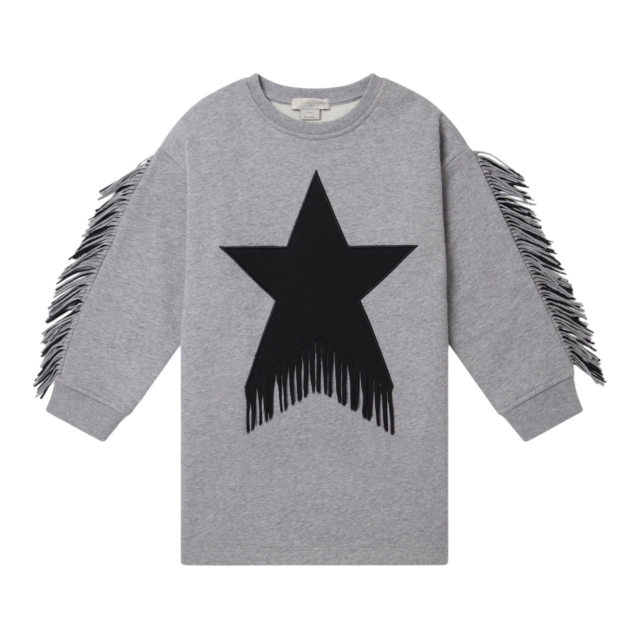 Stella Mccartney Abito Tinta Unita In Felpa con Stampa per Bambina TW1D90 GRIGIO STELLA McCARTNEY 