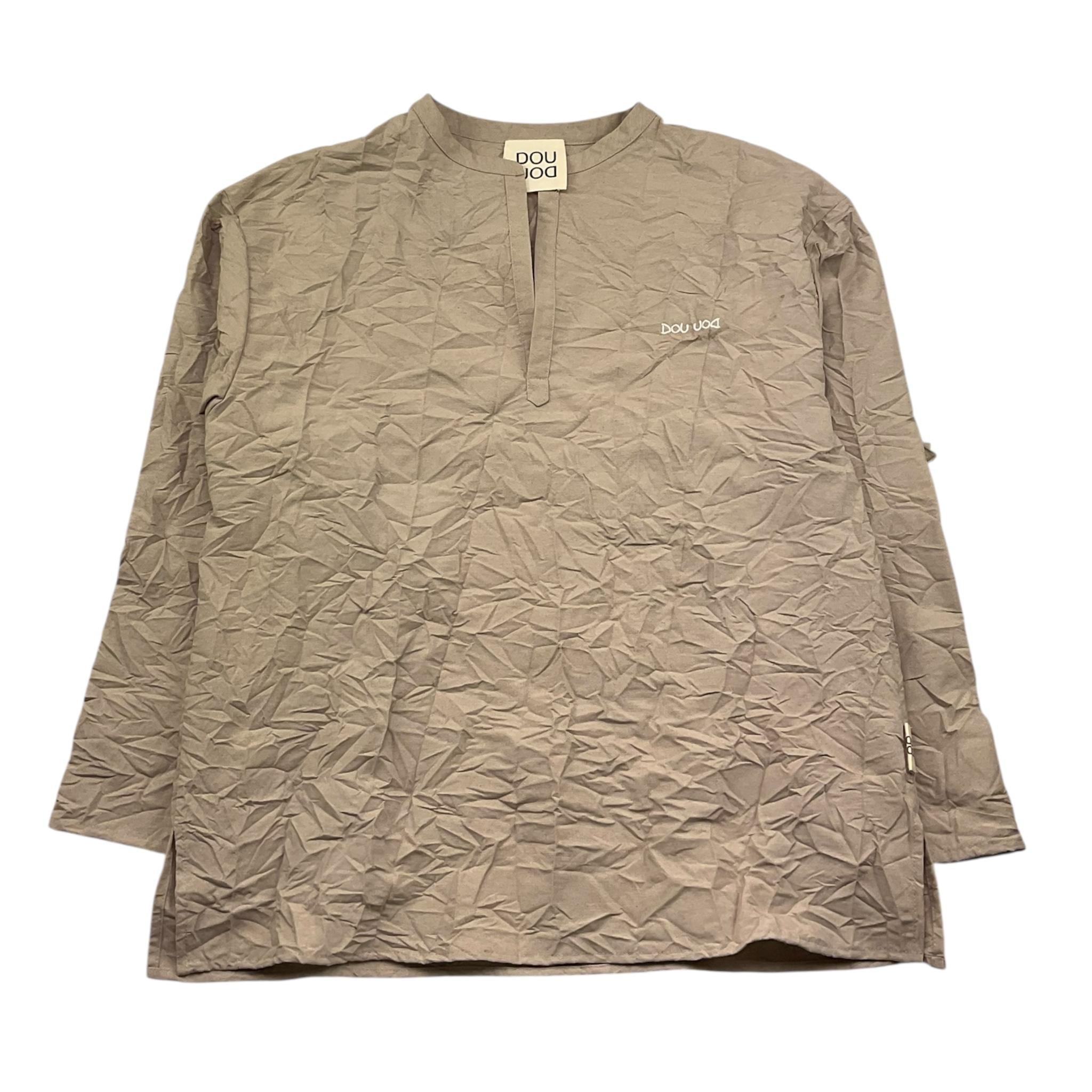 Dou Dou Camicia Tinta Unita Manica Lunga per Bambina DW5P20 FANGO DOU DOU 