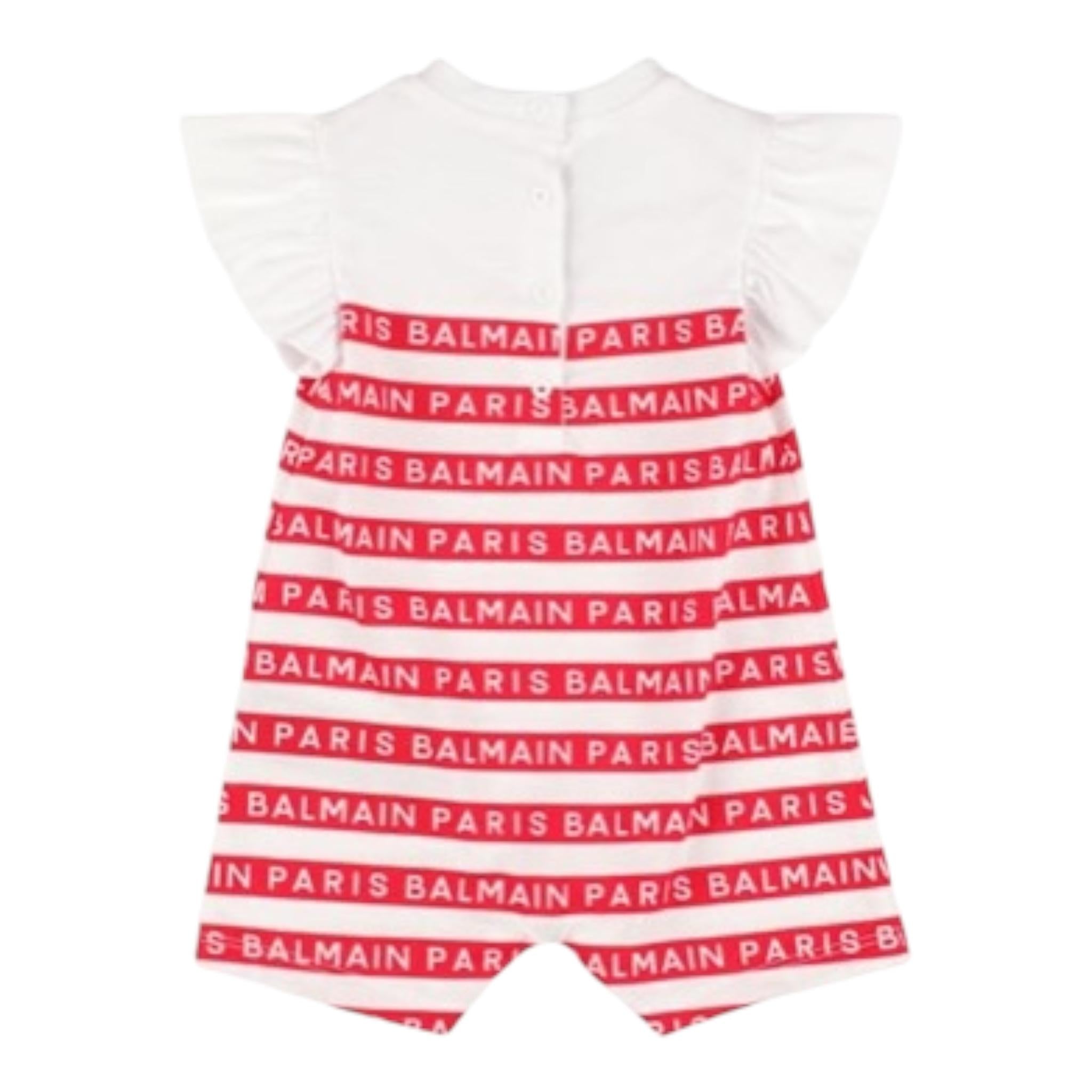 BALMAIN BUA00BBIANCO/ROSSO