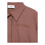 Pinko Camicia Manica Lunga Tinta Unita con Log per Bambina KFCA004 TERRA PINKO 