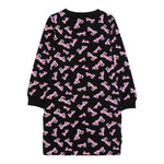 MONNALISA abito tinta unita con stampa barbie Nero per Bambina 19D930 NERO MONNALISA 