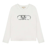 MICHAEL KORS shirt girocollo tinta unita con stampa Bianco per Bambina R30145 BIANCO MICHAEL KORS 