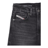 Diesel Jeans Tinta Unita Modello A Palazzo per Bambina J01852 NERO DIESEL 