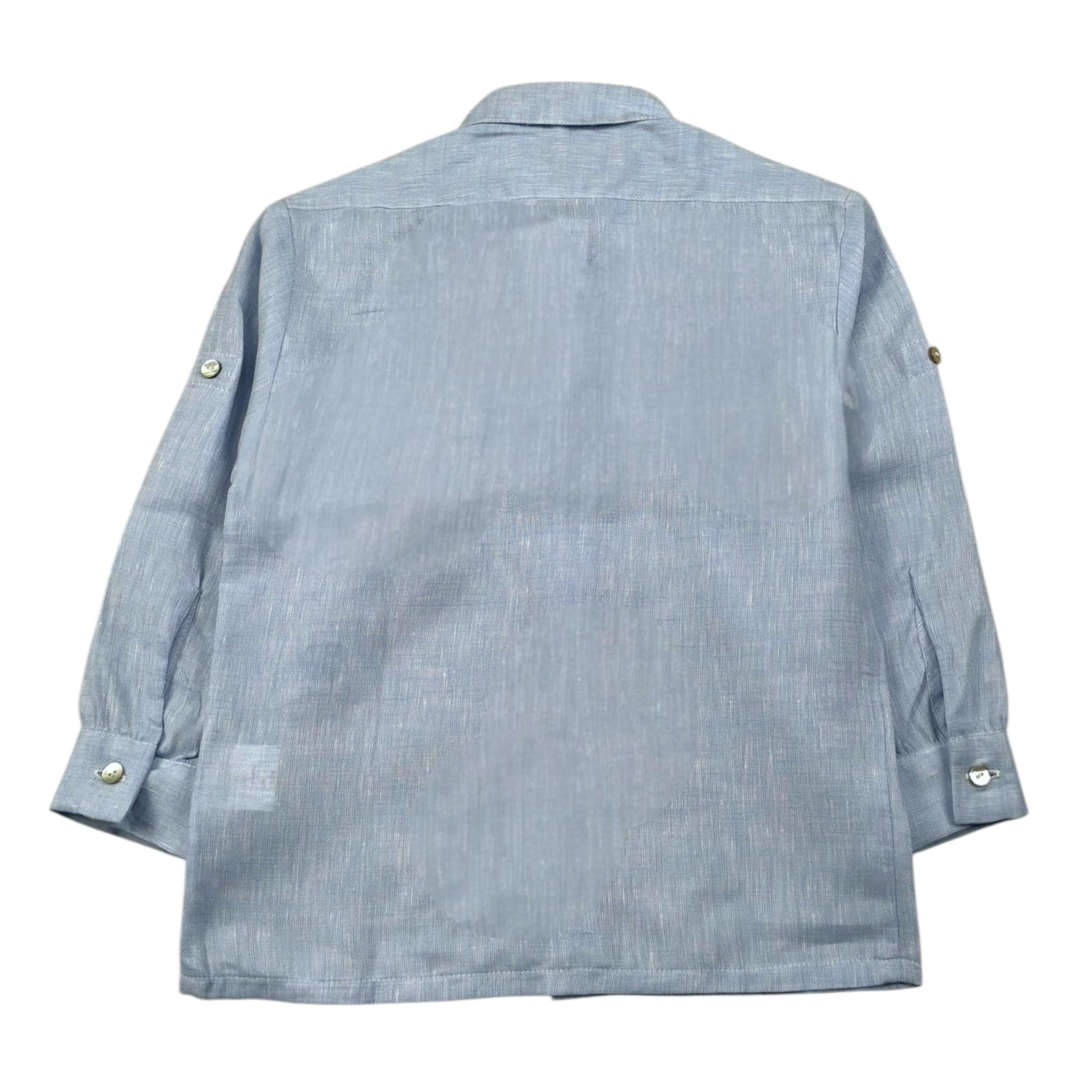 Paio Crippa Camicia Manica Lunga Tinta Unita per Bambino TAMBURO AZZURRO PAIO CRIPPA 