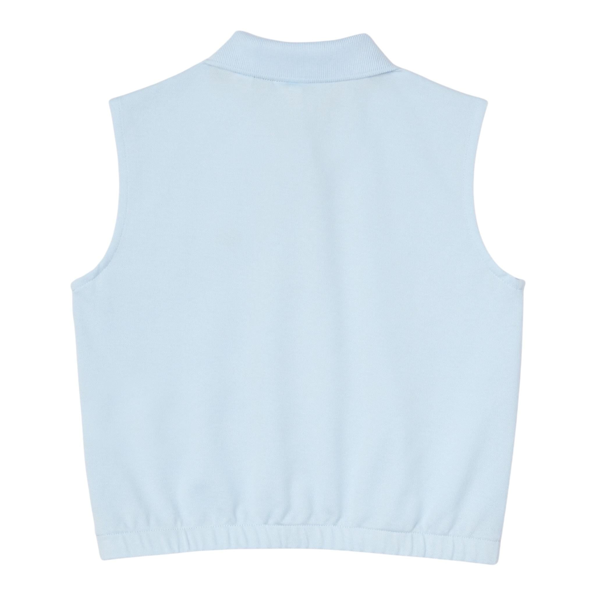 Lacoste Polo Giromanica Tinta Unita per Bambina PJ5262 AZZURRO LACOSTE 