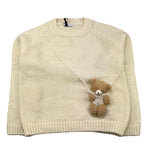 TO be too maglia girocollo tinta unita con applicazione Panna per Bambina TFBF24M657 PANNA TO be too 