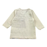 Name.It Shirt Tinta Unita Girocollo Con Stampa Panna Per Neonata