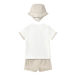 Mayoral Completo 3 Pezzi T-Shirt-Bermuda-Cappello per Neonato 11201 BIANCO MAYORAL 