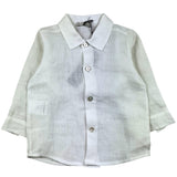 J.O. Milano Camicia Manica Lunga Tinta Unita Panna Per Neonato