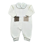 Le Coconne Tutina Tinta Unita con Colletto per Neonato LCN1495 PANNA LE COCONNE 