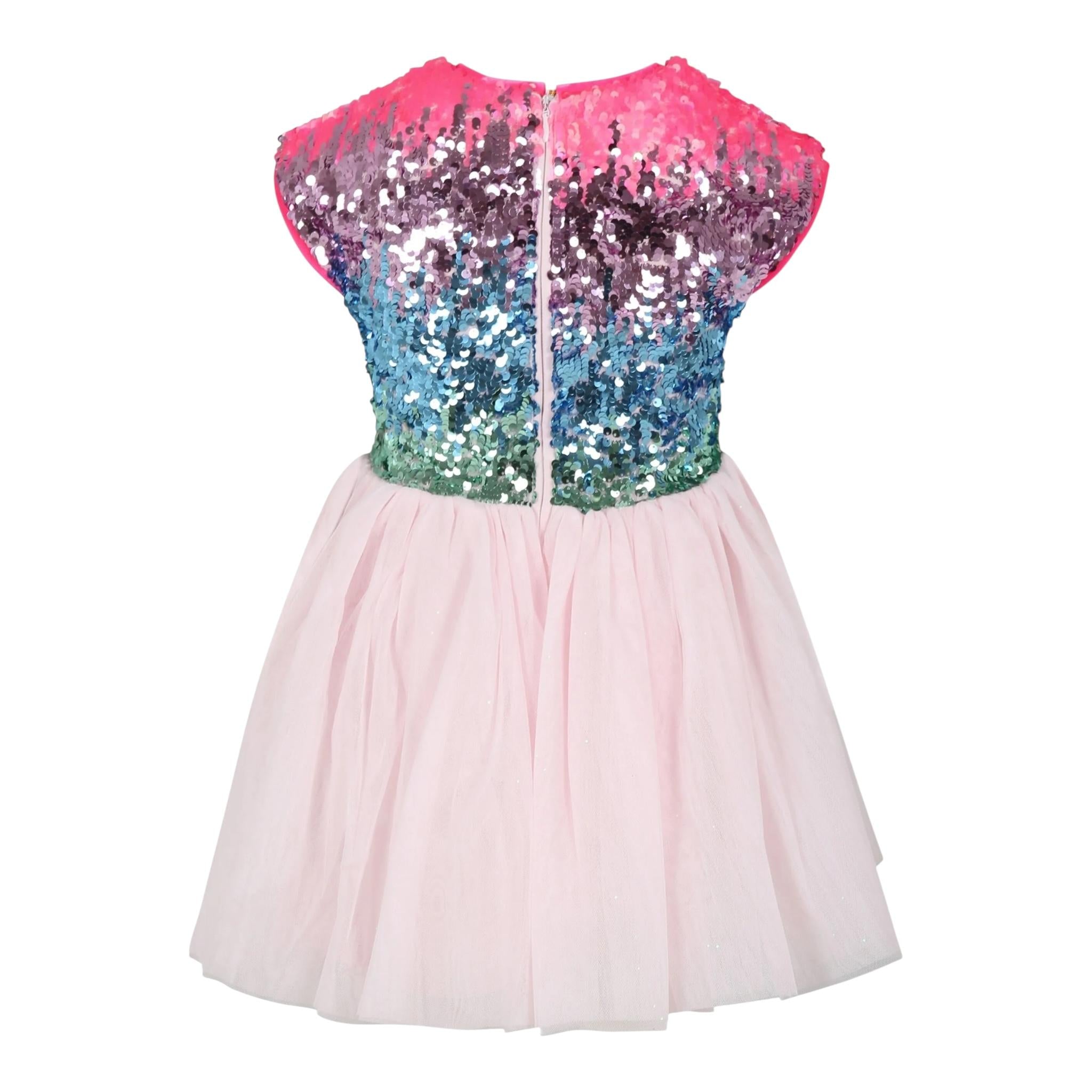 BillIEBLUSH abito multicolor giromanica con pailletts Rosa per Bambina U20650X ROSA BillIEBLUSH 