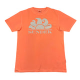 Sundek T-Shirt Girocollo Tinta Unita Con Stampa Arancione Per Bambino