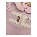 Elisabetta Franchi Tutina Manica Lunga Tinta Unita con Ricami per Neonata ENTU131 ROSA ELISABETTA FRANCHI 