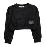 REPLAY felpa chiusa modello crop tinta unita Nero per Bambina S2132 NERO REPLAY 