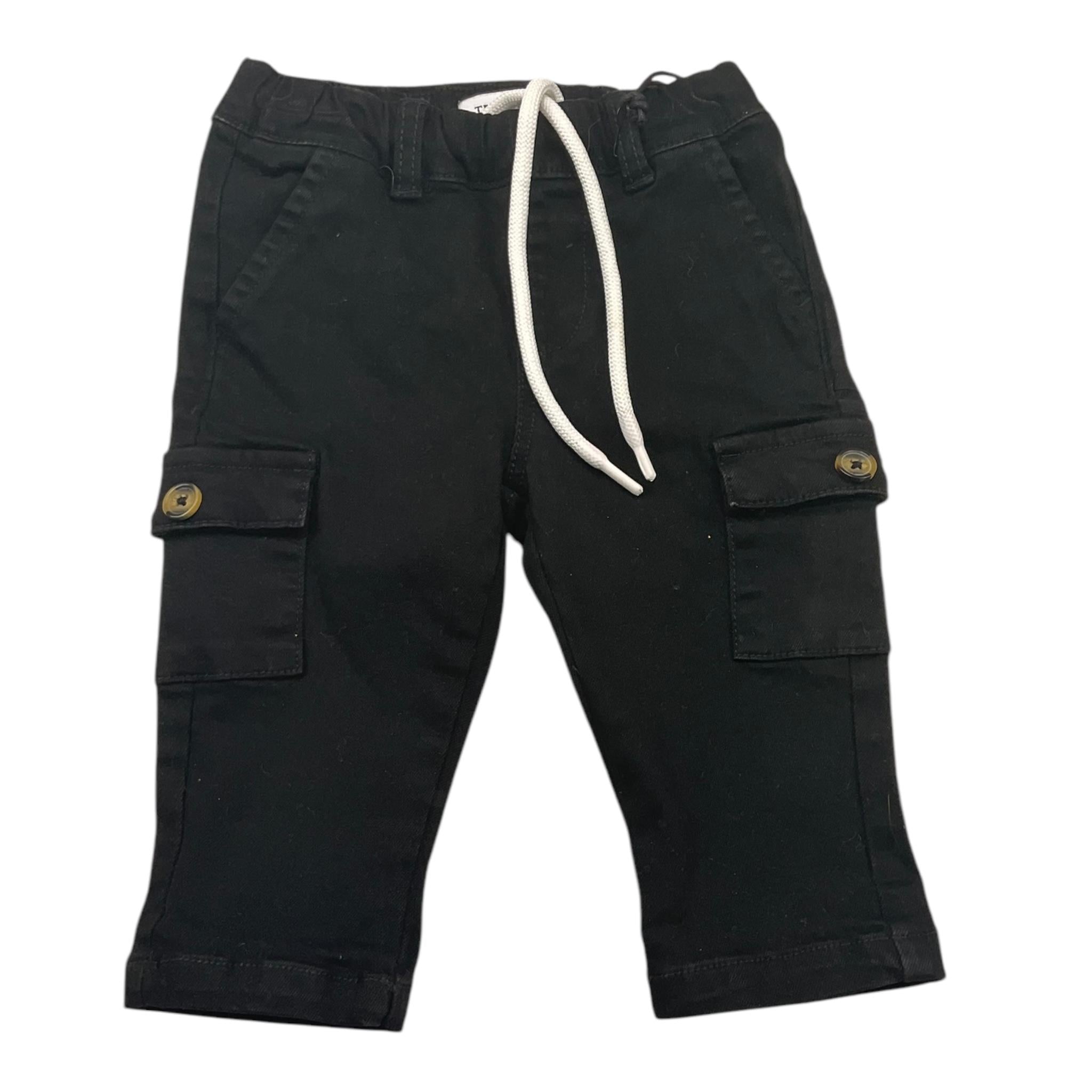 TRUSSARDI pantalone tinta unita cn elastic in vita Nero per Neonato TIA25086PA NERO TRUSSARDI 
