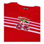 Moschino Abito Mezza Manica Tinta Unita con Stampa per Bambina HDV0HS ROSSO MOSCHINO 