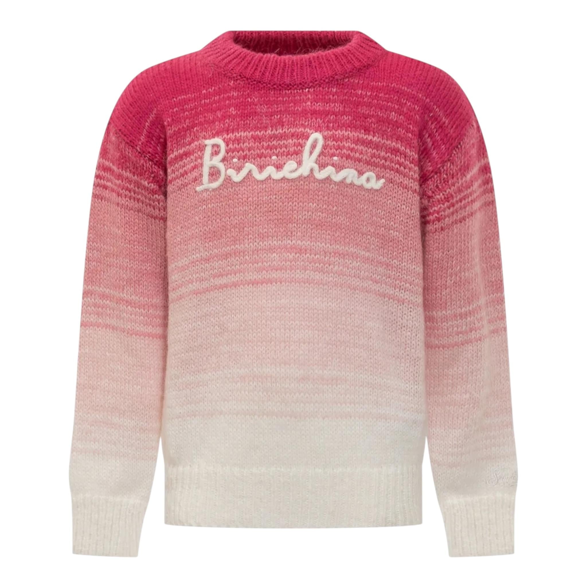 SAINT BARTH maglia girocollo tinta unita con stampa Fuxia per Bambina DANY009X FUXIA SAINT BARTH 