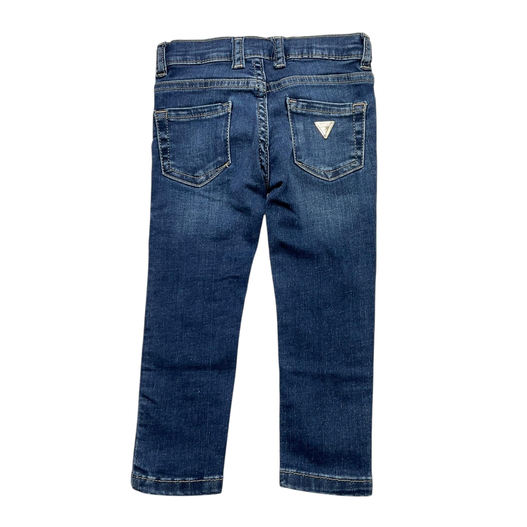 GUESS jeans tinta unita con paillettes Blu per Bambina N2RA08D4GV0 BLU GUESS 
