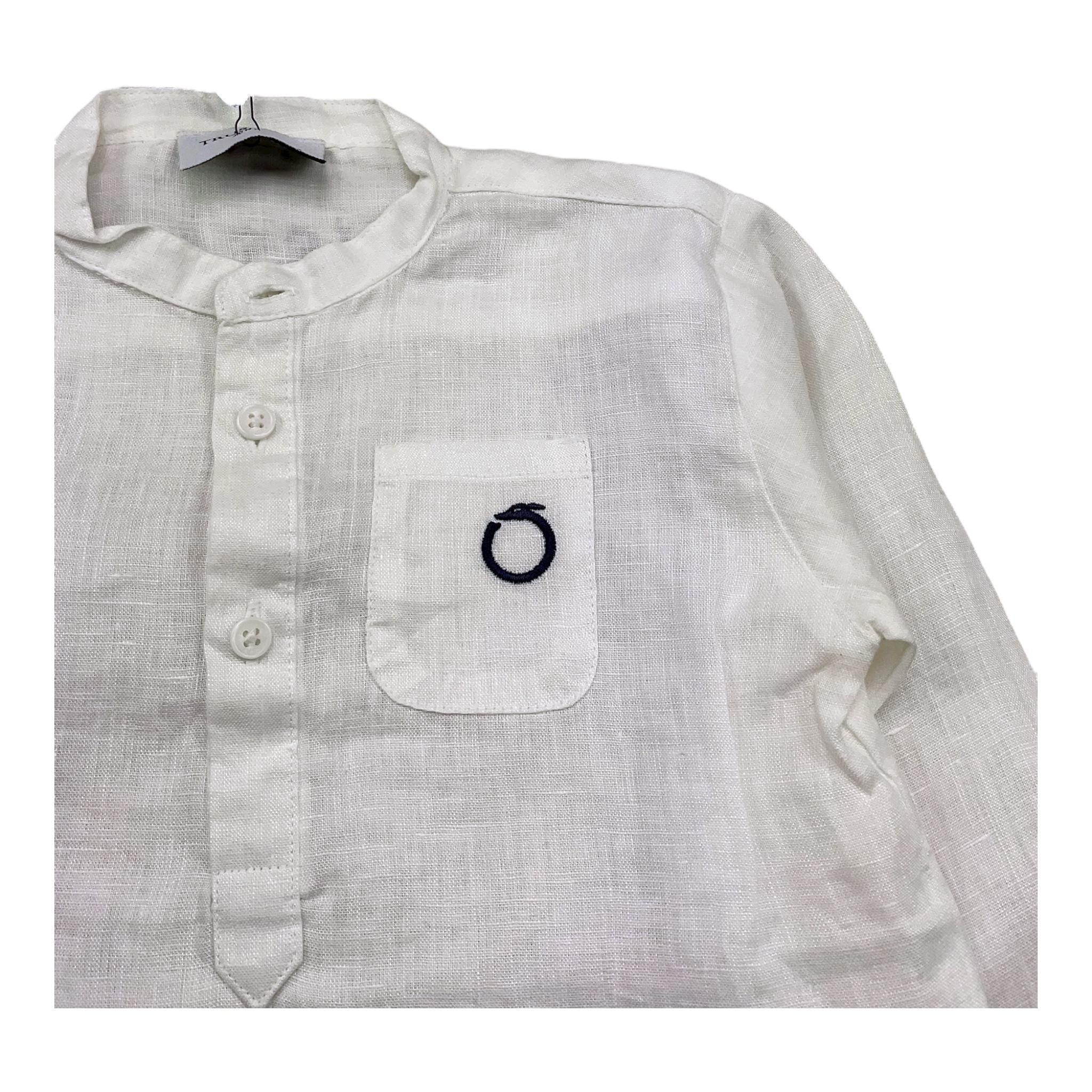 Trussardi Camicia Manica Lunga Tinta Unita per Bambino TIP24030CA BIANCO TRUSSARDI 