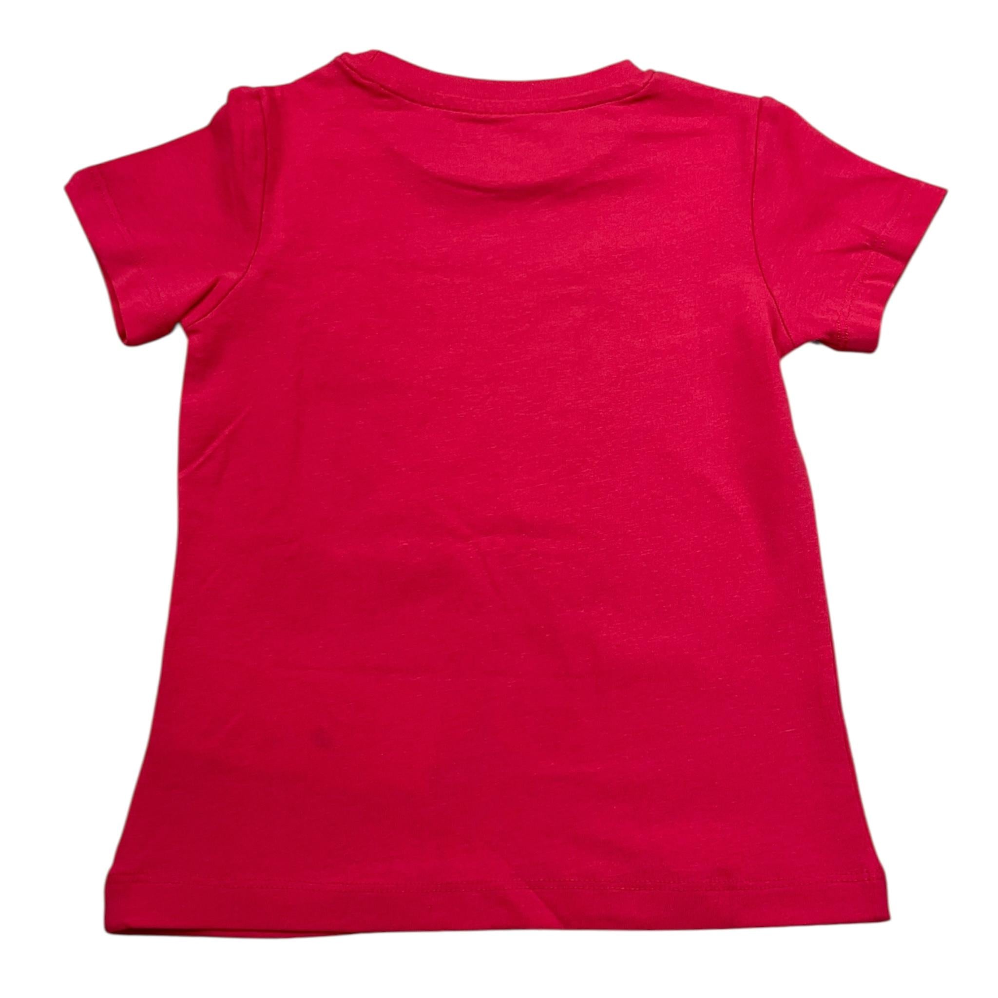 Guess T-Shirt Girocollo Tinta Unita con Logo per Bambina K5RI00K6YW4 FUXIA GUESS 