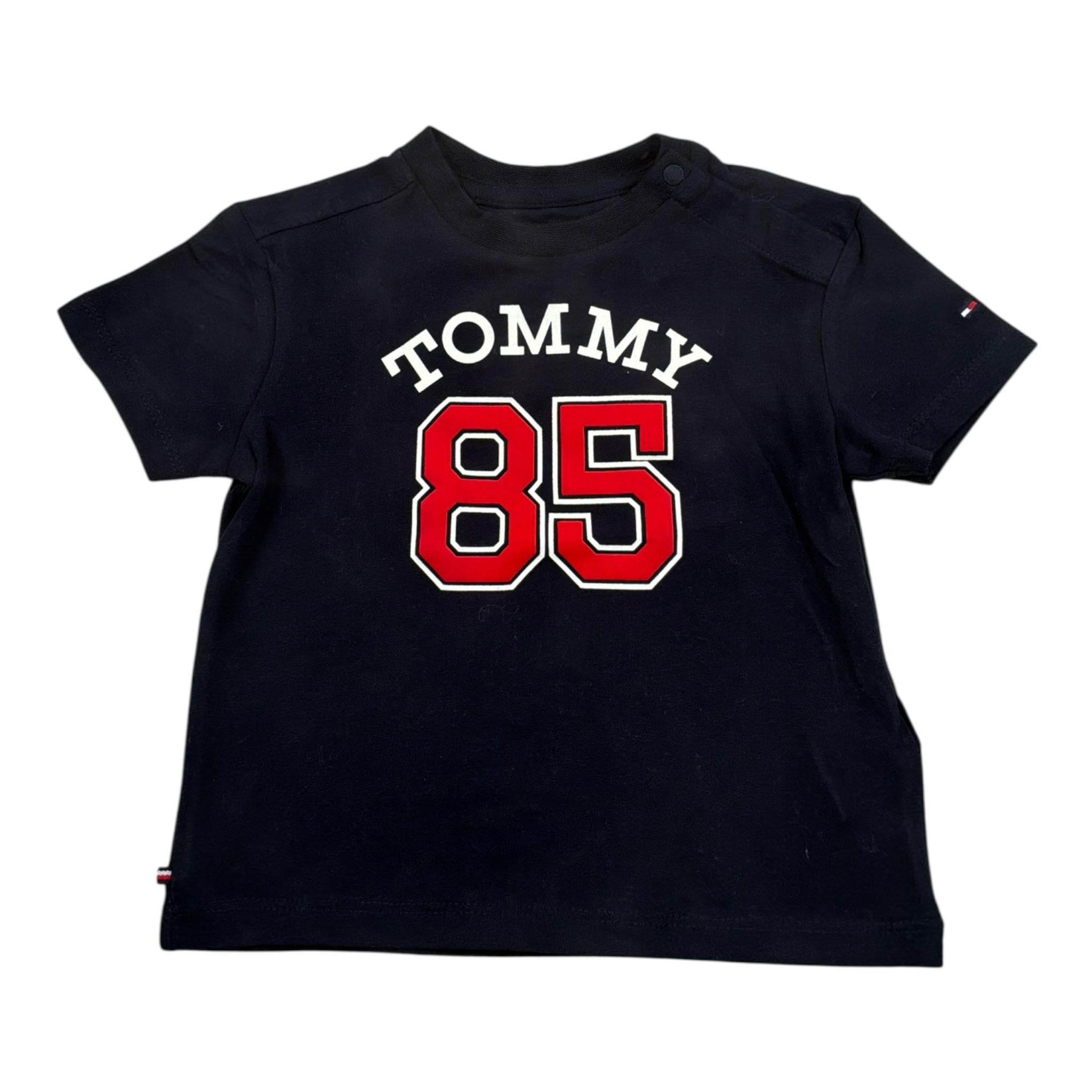 Tommy Hilfiger T-Shirt tinta unita con Stampa Blu per Neonato KN0KN01758 BLU TOMMY HILFIGER 