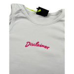 Disclaimer Top Giromanica Tinta Unita con Logo per Bambina 25EDK58502 BIANCO DISCLAIMER 