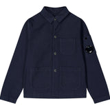 C.P. Company Camicia Manica Lunga Tinta Unita per Bambino CUA000 BLU C.P. COMPANY 