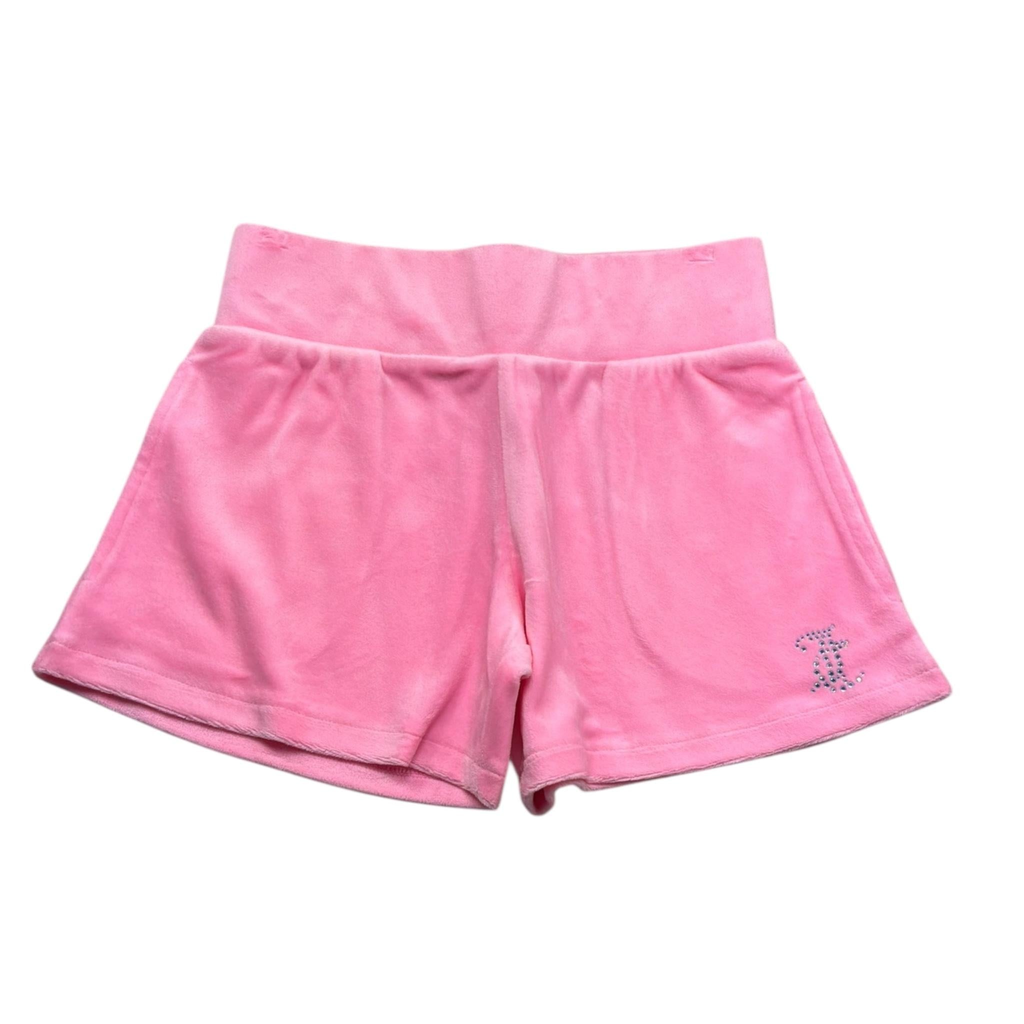 Juicy Couture Short Tinta Unita In Velluto per Bambina JBX6677 ROSA JUICY COUTURE 