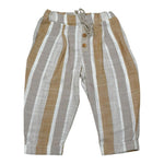 Babyvip Pantalone Tinta Unita con Elastico In Vita E Fantasia A Righe per Neonato T1297 BEIGE BABYVIP 