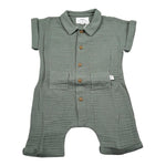 Teddy E Minou Pagliaccetto Mezza Manica Tinta Unita per Neonato E25TU008C0070XX VERDE TEDDY E MINOU 