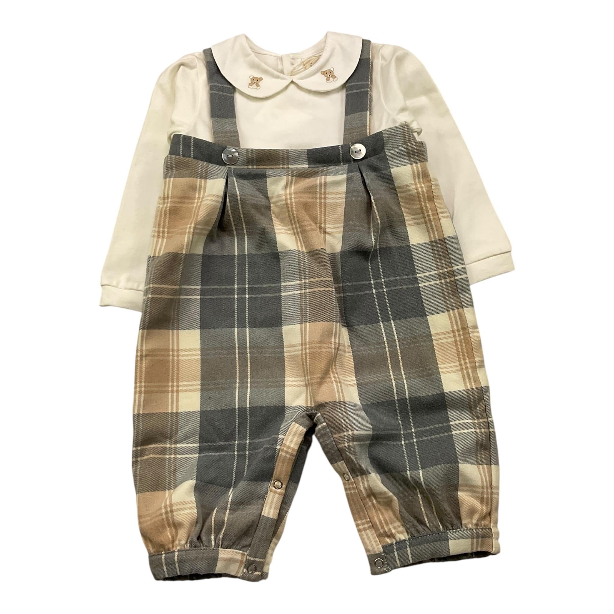 MALVI & CO tutina manica lunga con finta salopette Multicolor per Neonato F23N133TURS MULTICOLOR MALVI & CO 