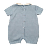 Le Coconne Pagliaccetto Tinta Unita con Colletto per Neonato LCN2592 AZZURRO LE COCONNE 