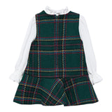 ABEL & LULA abito tinta unita con finta camicia Verde per Bambina 5527 VERDE ABEL & LULA 