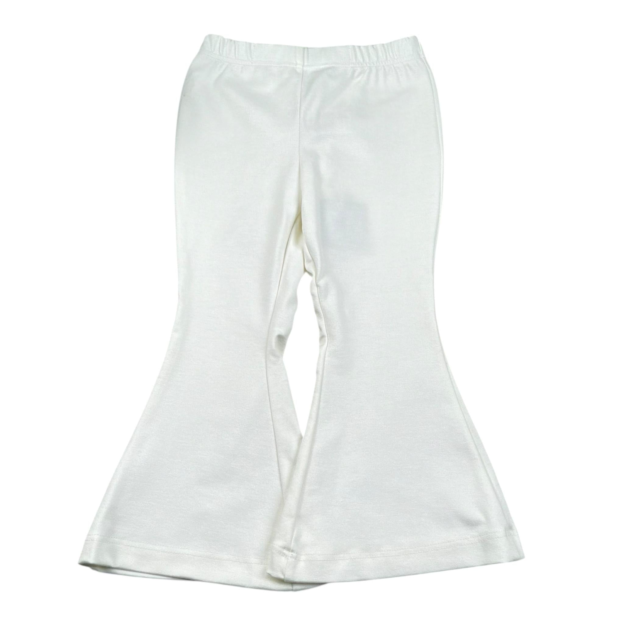 La Stupenderia Pantalone Tinta Unita Modello Zampa per Bambina TJPN72X PANNA LA STUPENDERIA 