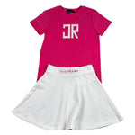 John Richmond Completo 2 Pezzi T-Shirt-Gonna Bicolore per Bambina RGP26005CJ FUXIA/BIANCO JOHN RICHMOND 