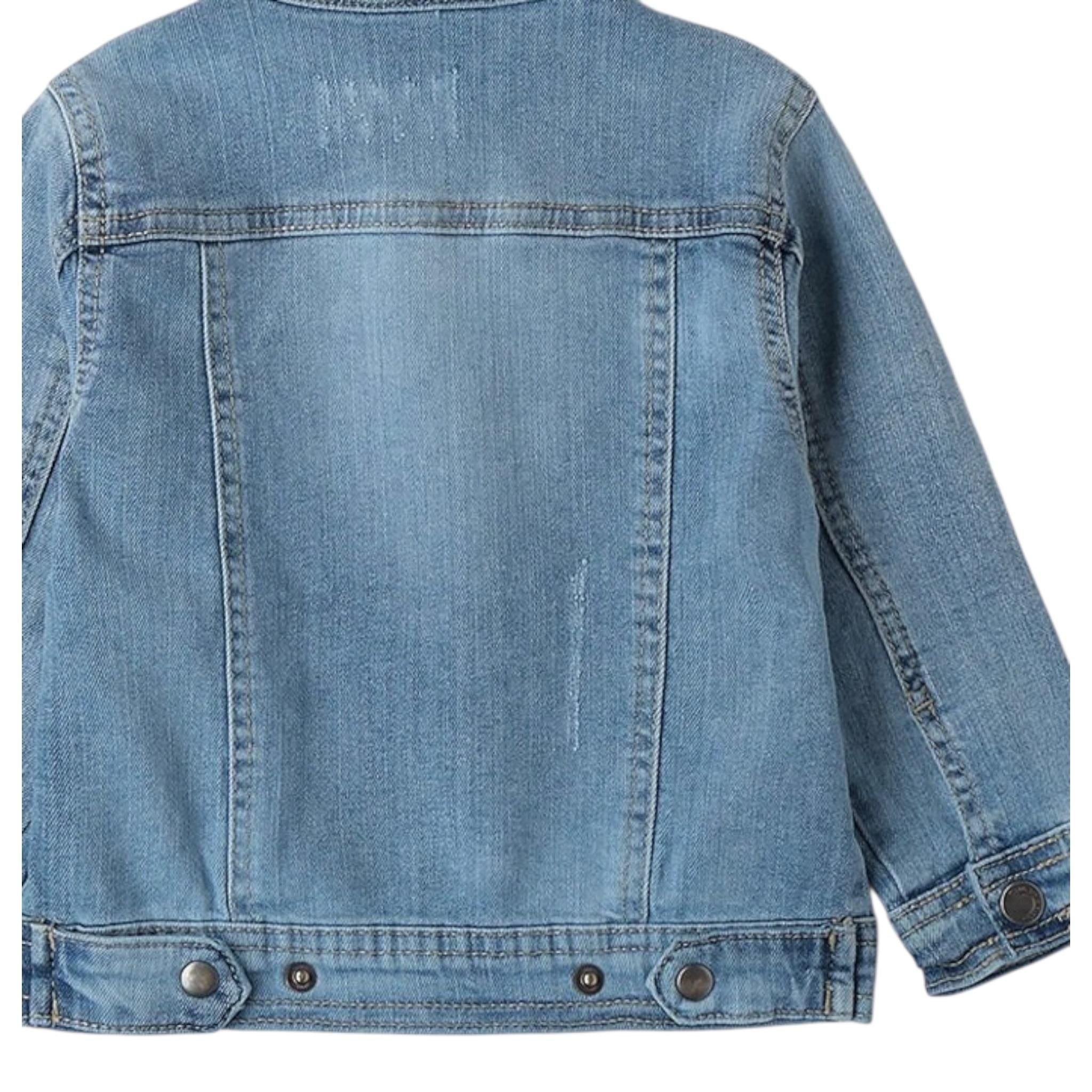 Sarabanda Giubbino In Denim tinta unita Azzurro per Bambina 0B028 AZZURRO SARABANDA 