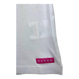 Nanan Canotta Giromanica con Spalline Multicolor Bianco per Bambina