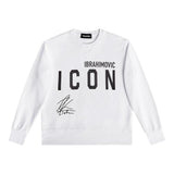 Dsquared2 Felpa Chiusa Girocollo tinta unita con Stampa Bianco per Bambino DQ0346 BIANCO DSQUARED2 