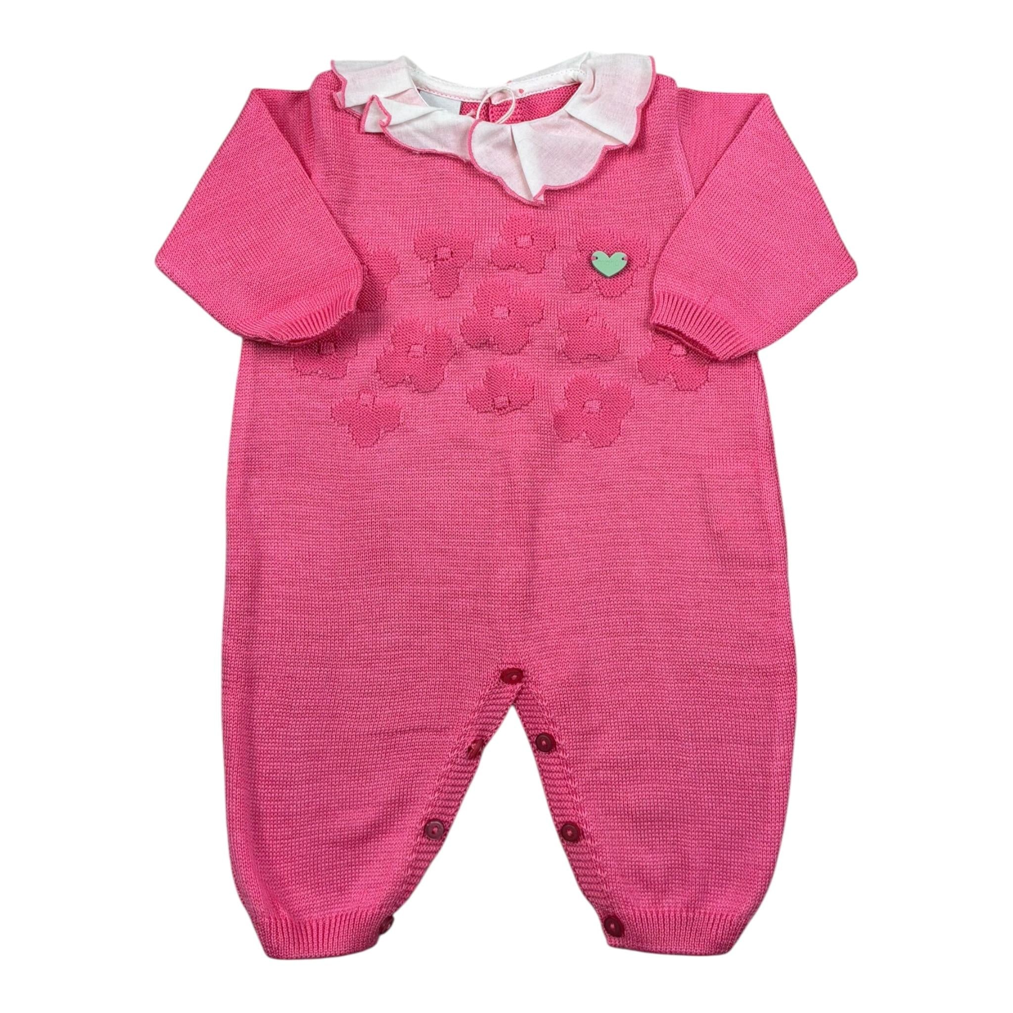 Marlu' Tutina Tinta Unita con Applicazioni per Neonata EL1410 FUXIA MARLU' 