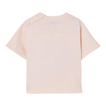 Burberry T-Shirt Girocollo Tinta Unita con Stampa per Neonata B104629 ROSA BURBERRY 