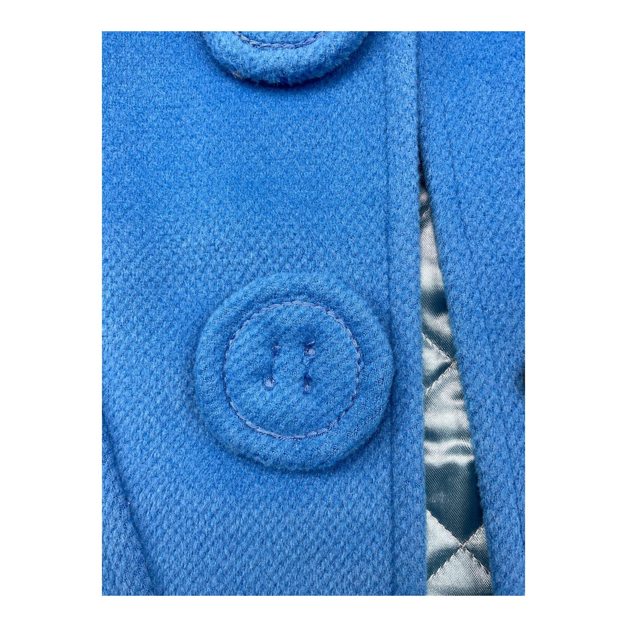 MIMISOL cappotto tinta unita con applicazioni Azzurro per Bambina MFCT043 AZZURRO MIMISOL 