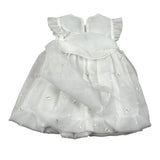 Barcellino Abito Mezza Manica Tinta Unita  per Neonata 121407 BIANCO BARCELLINO 