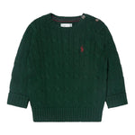 RALPH LAUREN maglia tinta unita con logo Verde per Neonato 320702674054 VERDE RALPH LAUREN 