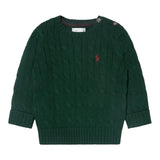 RALPH LAUREN maglia tinta unita con logo Verde per Neonato 320702674054 VERDE RALPH LAUREN 