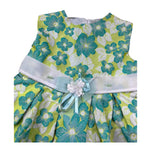 Safer Baby Abito Giromanica Tinta Unita con Ricami per Bambina 2163 VERDE SAFER BABY 