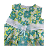 Safer Baby Abito Giromanica Tinta Unita con Ricami per Bambina 2163 VERDE SAFER BABY 